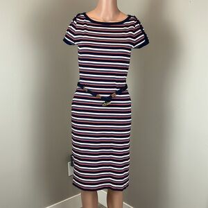Ralph Lauren Striped Navy and Red Women's Dress
